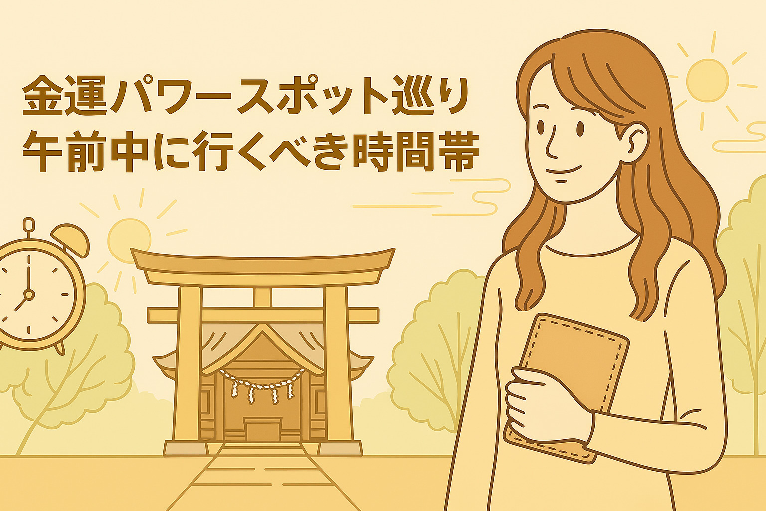 金運パワースポット巡り｜午前中に訪れたい開運の時間帯