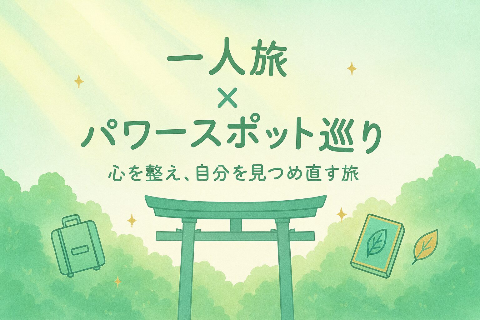 一人旅でも大丈夫！パワースポット巡りで自分を見つめ直す方法