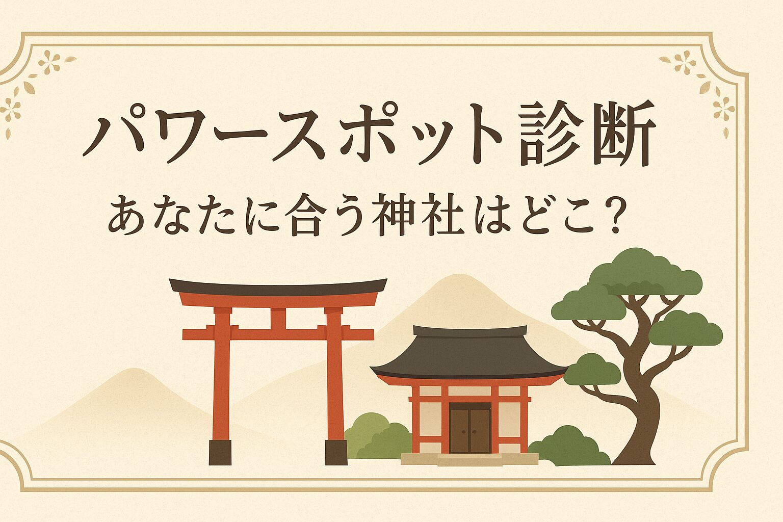 【無料診断】生年月日と血液型でわかる！あなたにぴったりのパワースポット神社