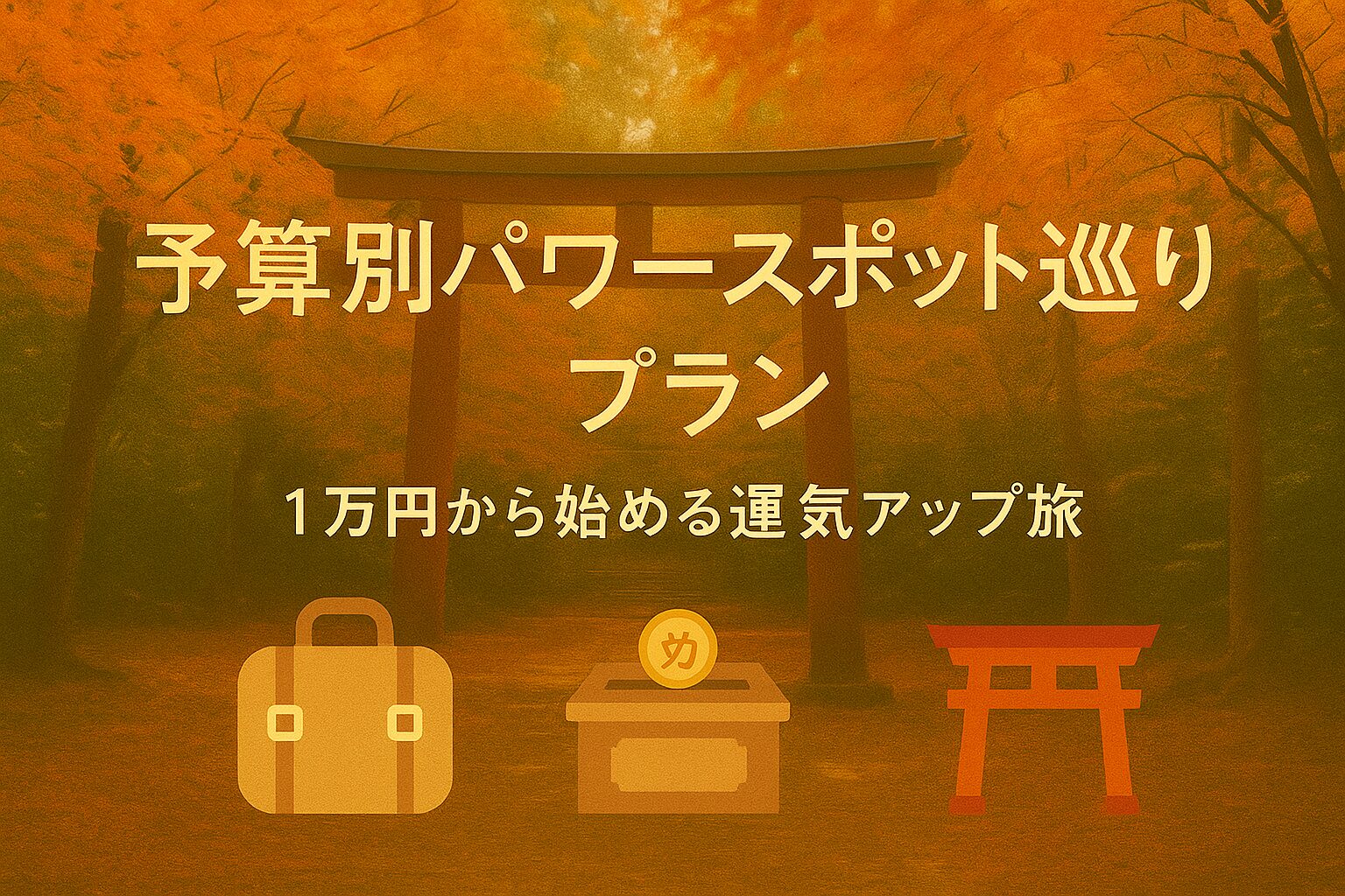 予算別パワースポット巡りプラン｜1万円から始める運気アップ旅