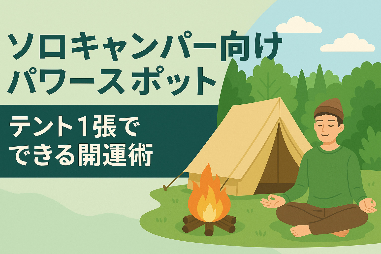 ソロキャンパー向けパワースポット｜テント1張でできる開運術