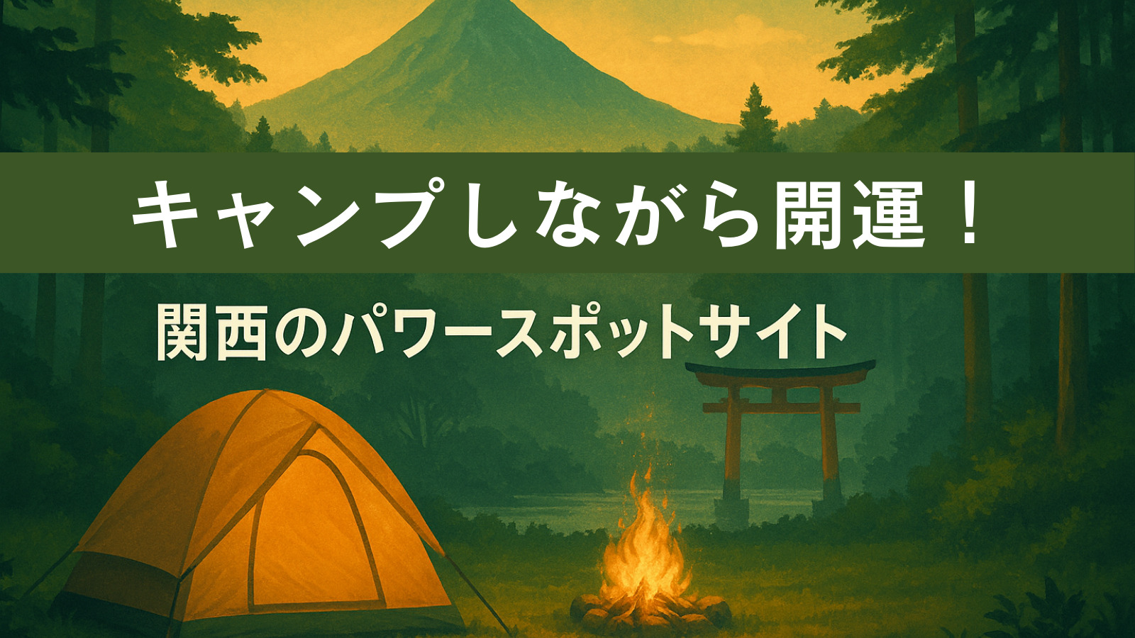 キャンプしながら開運！関西のパワースポットサイト