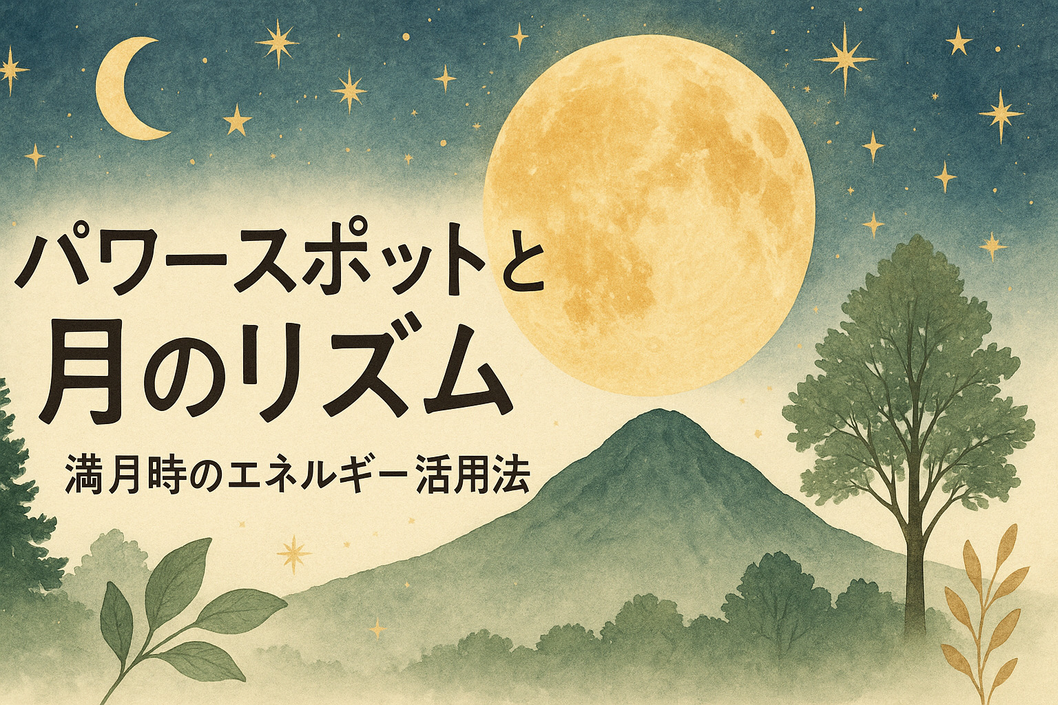 パワースポットと月のリズム｜満月時のエネルギー活用法