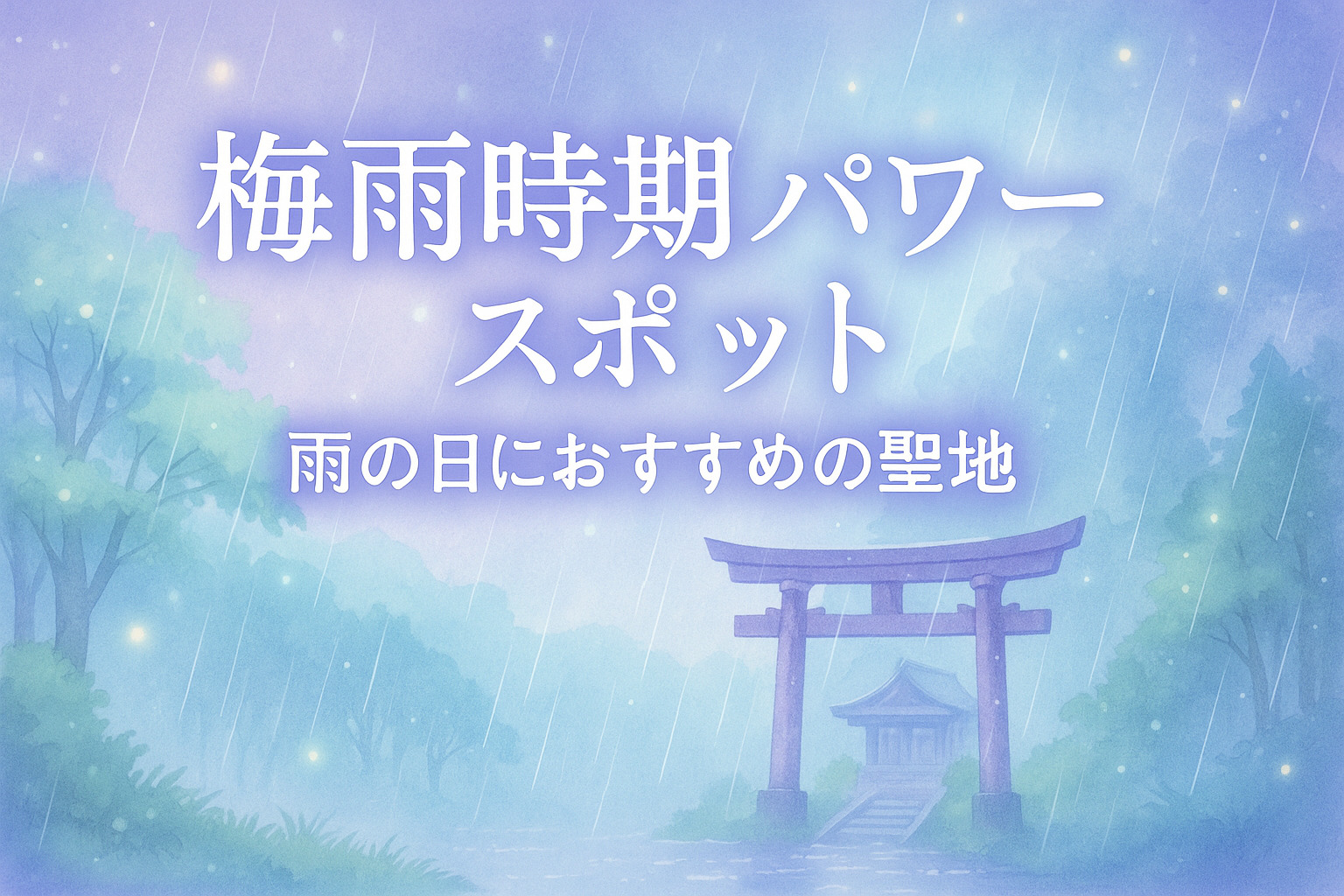 梅雨に行きたいパワースポット｜雨の日におすすめの聖地