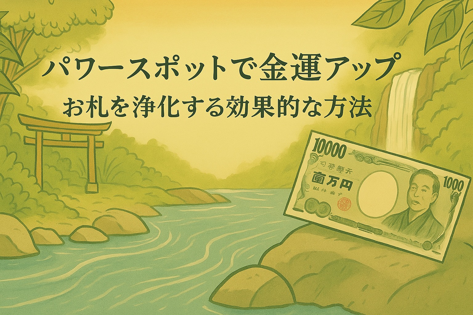 パワースポットで金運アップ｜お札を浄化する効果的な方法