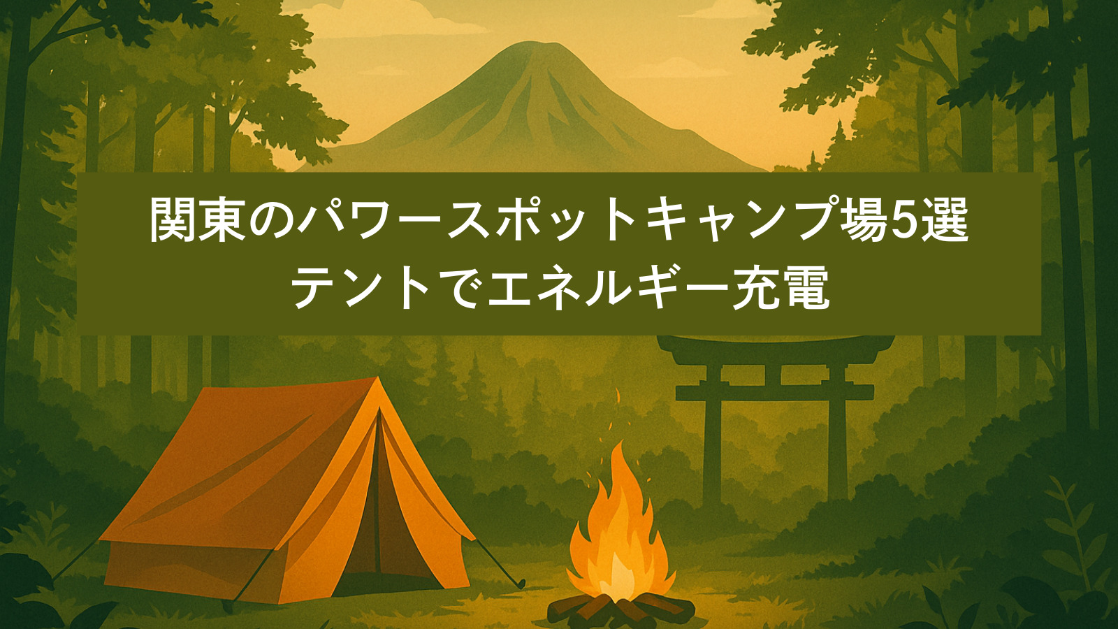 関東のパワースポットキャンプ場5選｜テントでエネルギー充電
